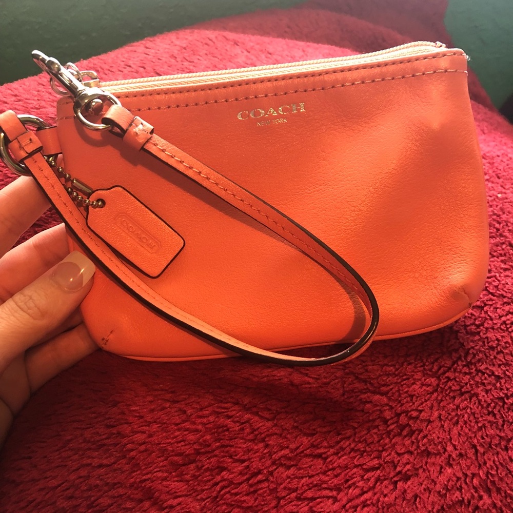 Peach Coach Coin Purse